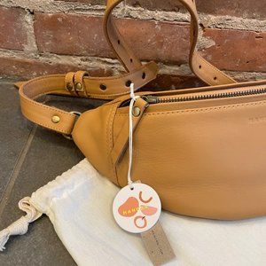 Mandrn - 100% genuine leather - Atlas Sand Leather Crossbody Bag